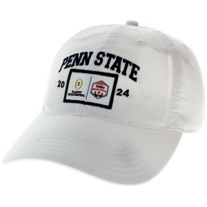 white twill hat with Penn State and 2024 CFP quarterfinal, Vrbo Festa Bowl